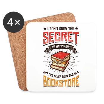 Bookseller, librarian, book lover - Coasters (set of 4) - white - Front