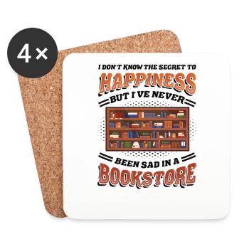 Bookseller, librarian, book lover - Coasters (set of 4) - white - Front