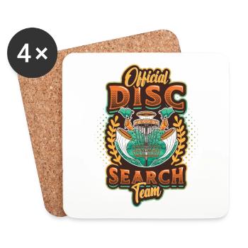 Official disc search, Team Frisbee, Golf Disc - Coasters (set of 4) - white - Front