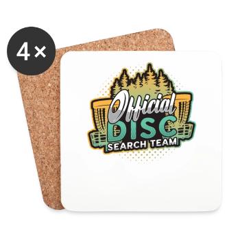 Official disc search, Team Frisbee, Golf Disc - Coasters (set of 4) - white - Front