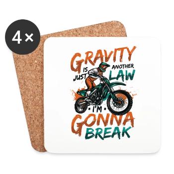 La gravité, une autre loi - Dessous de verre (lot de 4) - blanc - Devant