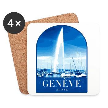 Geneva JetdEau Harbour Motif - Coasters (set of 4) - white - Front
