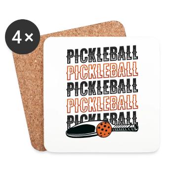 Pickleball lovers - Coasters (set of 4) - white - Front