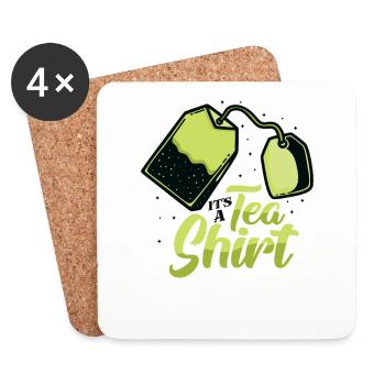 Teeliebhaber - Es Ist Ein Tee-Shirt - Untersetzer (4er-Set) - Weiß - Vorne