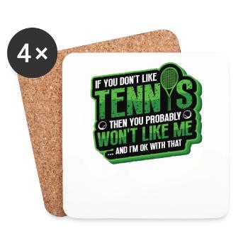Tennis coaches, tennis players, tennis training - Coasters (set of 4) - white - Front