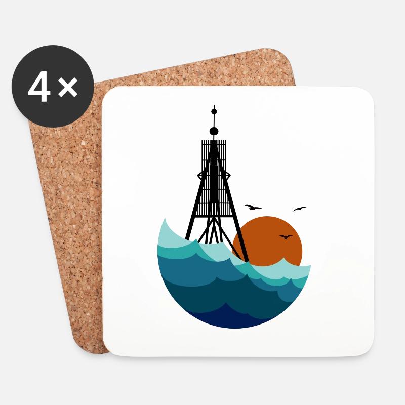 Bake n Sea - Untersetzer (4er-Set) - Weiß