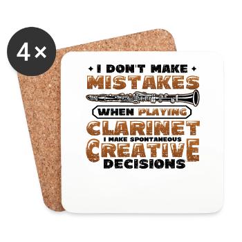 Clarinetist, makes spontaneous creativity - Coasters (set of 4) - white - Front