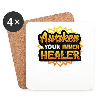 Awaken Your Inner Healer, Reiki Spiritual - Untersetzer (4er-Set) - Weiß - Vorne