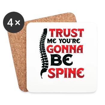 Trust me, I'm a chiropractor - Coasters (set of 4) - white - Front
