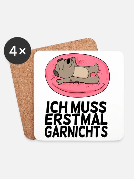 Lustiger Spruch lustige Sprüche - Untersetzer (4er-Set) - Weiß