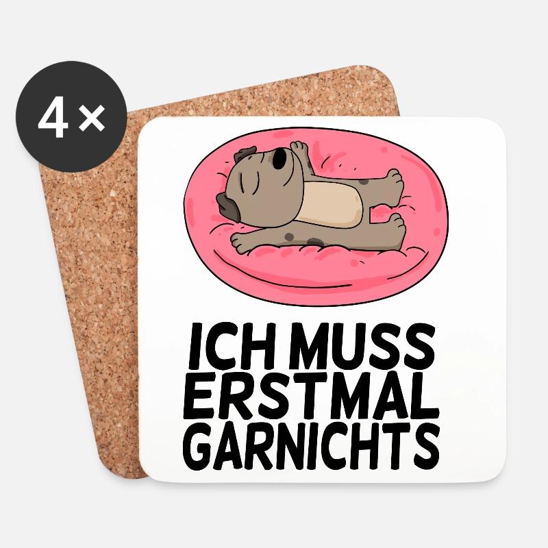 Lustiger Spruch lustige Sprüche - Untersetzer (4er-Set) - Weiß
