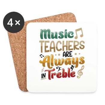 Music teachers are always flying high - Coasters (set of 4) - white - Front