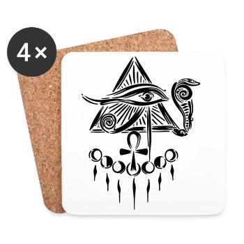 Horus Auge Horusauge - Untersetzer (4er-Set) - Weiß - Vorne