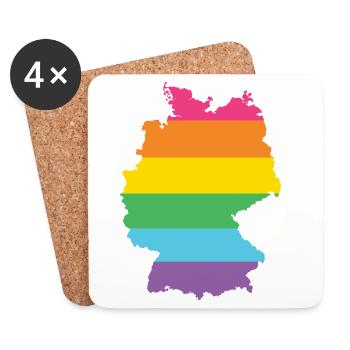 LGBTQ Germany - Coasters (set of 4) - white - Front