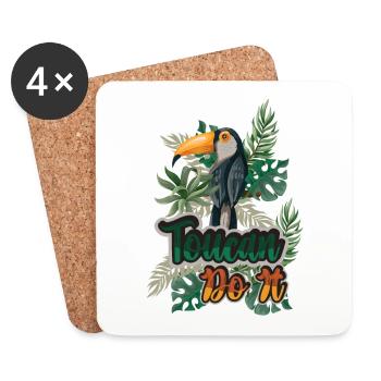 Toucan le fait - Dessous de verre (lot de 4) - blanc - Devant