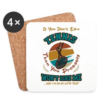 Tennis coaches, tennis players, tennis training - Coasters (set of 4) - white - Front