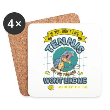 Tennis coaches, tennis players, tennis training - Coasters (set of 4) - white - Front