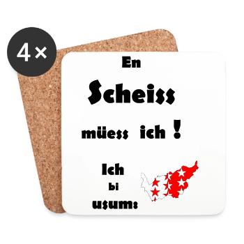 Sternenrote Inselkarte / Wallis - Untersetzer (4er-Set) - Weiß - Vorne
