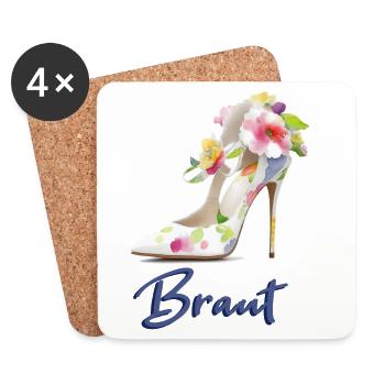 Braut - Untersetzer (4er-Set) - Weiß - Vorne