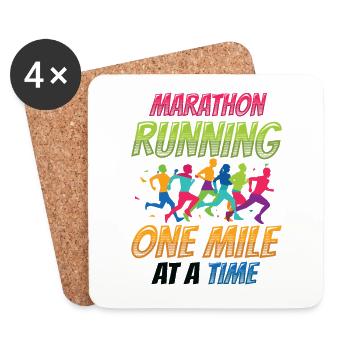 Marathon, un mile à la fois Marathon - Dessous de verre (lot de 4) - blanc - Devant