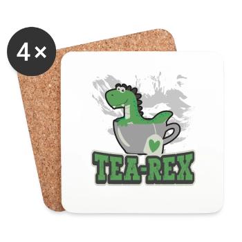 Tea Expert Buveur de thé Tea Addict Tea Enthusiast - Dessous de verre (lot de 4) - blanc - Devant