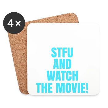 Films, Théâtre, Caméra, Déclaration, Soirée cinéma, Films - Dessous de verre (lot de 4) - blanc - Devant