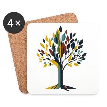 Tree - Coasters (set of 4) - white - Front