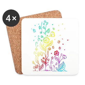 flower - Untersetzer (4er-Set) - Weiß - Vorne