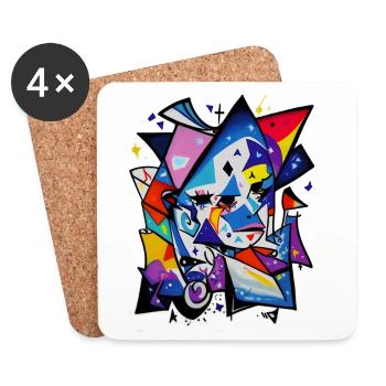 Graffiti - Coasters (set of 4) - white - Front