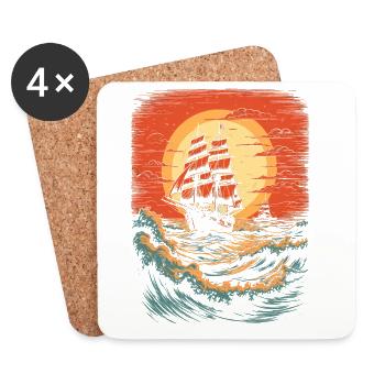 Sea Yacht - Untersetzer (4er-Set) - Weiß - Vorne