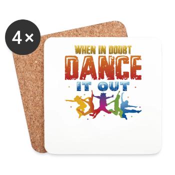 En cas de doute, dansez, dansez le hip hop - Dessous de verre (lot de 4) - blanc - Devant