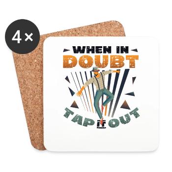En cas de doute, tapez-le, claquettez - Dessous de verre (lot de 4) - blanc - Devant
