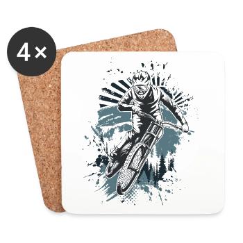 Dirt Trail Rider Splash - Untersetzer (4er-Set) - Weiß - Vorne