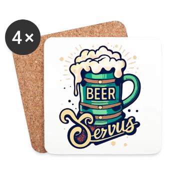 Servus - Dessous de verre (lot de 4) - blanc - Devant