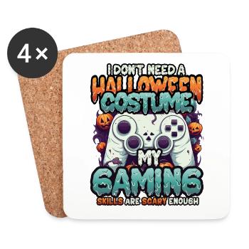 Spooky gaming skills for Halloween - Coasters (set of 4) - white - Front