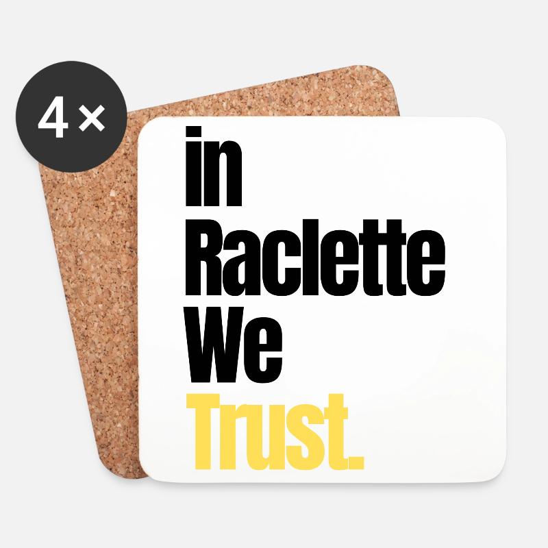 in Raclette vertrauen wir - Untersetzer (4er-Set) - Weiß