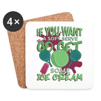 If you want a soft serve - Coasters (set of 4) - white - Front
