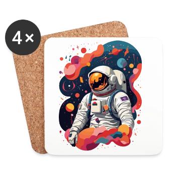 Astronaut - Coasters (set of 4) - white - Front