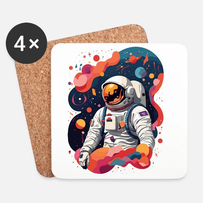 Astronaut - Untersetzer (4er-Set) - Weiß