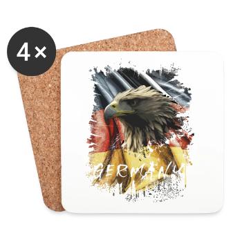 Germany Eagle Eagle Head Gift - Coasters (set of 4) - white - Front