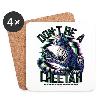 Video Gaming Cheetaah Esport Gaming Nerd Gamer - Untersetzer (4er-Set) - Weiß - Vorne