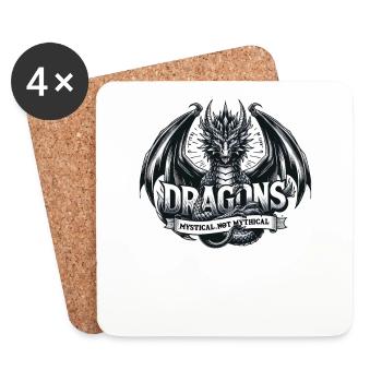 Dragon Lovers Dragons du monde fantastique - Dessous de verre (lot de 4) - blanc - Devant