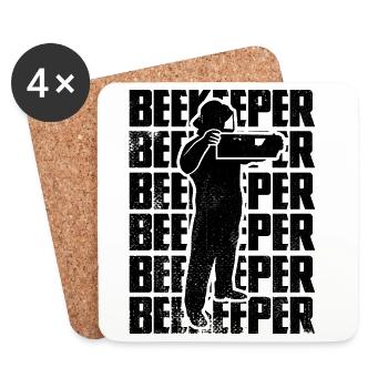 Imker - Untersetzer (4er-Set) - Weiß - Vorne