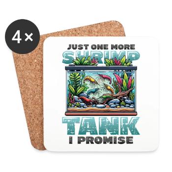 Shrimp Breeder Shrimp Aquarium - Coasters (set of 4) - white - Front
