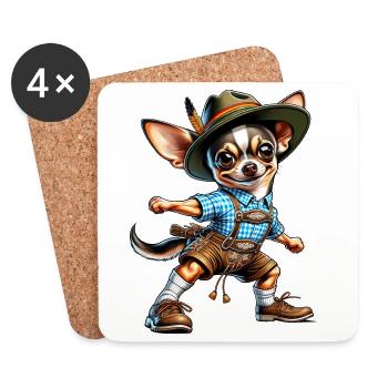 Chihuahuas Hund Bayern - Untersetzer (4er-Set) - Weiß - Vorne