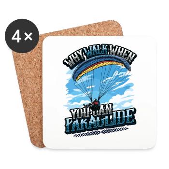 Parachutisme Parachutisme Parapente - Dessous de verre (lot de 4) - blanc - Devant
