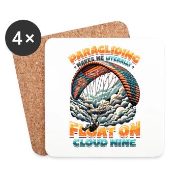 Skydiving Parachute Skydiving Paragliding - Coasters (set of 4) - white - Front