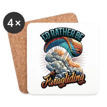 Skydiving Parachute Skydiving Paragliding - Coasters (set of 4) - white - Front