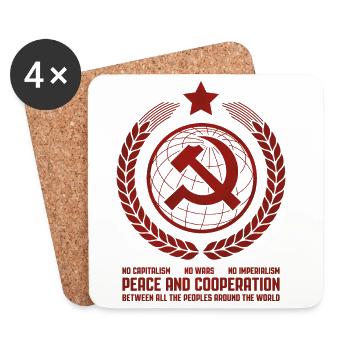 Global Unity Emblem - Untersetzer (4er-Set) - Weiß - Vorne