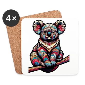 Koala - Untersetzer (4er-Set) - Weiß - Vorne